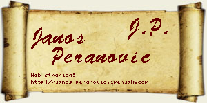 Janoš Peranović vizit kartica